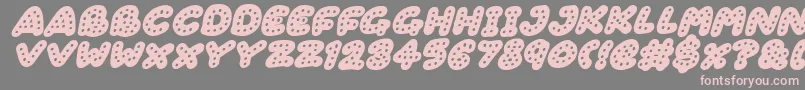 Gingerbread Italic Font – Pink Fonts on Gray Background
