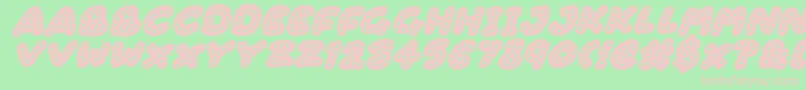 Gingerbread Italic Font – Pink Fonts on Green Background