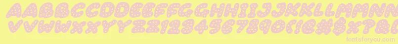 Police Gingerbread Italic – polices roses sur fond jaune