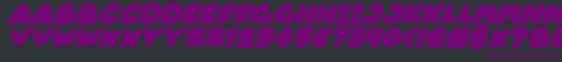Gingerbread Italic Font – Purple Fonts on Black Background