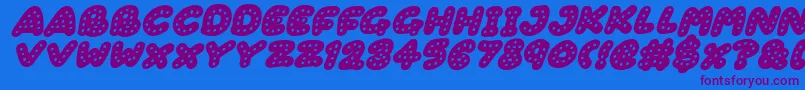 フォントGingerbread Italic – 紫色のフォント、青い背景
