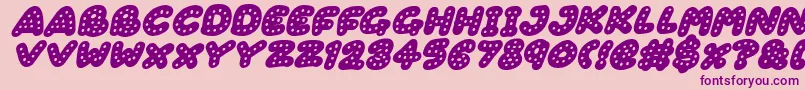 Gingerbread Italic-fontti – violetit fontit vaaleanpunaisella taustalla
