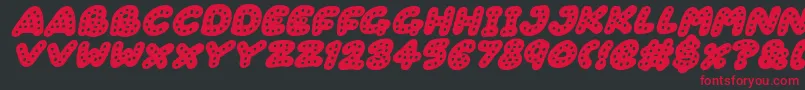 Gingerbread Italic Font – Red Fonts on Black Background