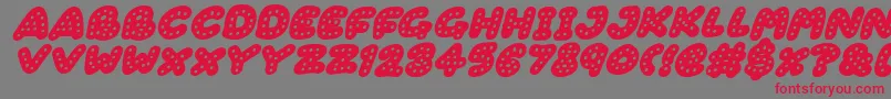 fuente Gingerbread Italic – Fuentes Rojas Sobre Fondo Gris