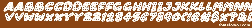 フォントGingerbread Italic – 茶色の背景に白い文字