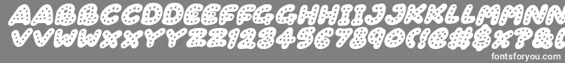 フォントGingerbread Italic – 灰色の背景に白い文字
