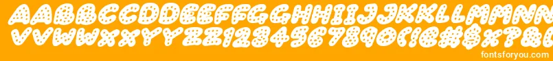 Gingerbread Italic Font – White Fonts on Orange Background