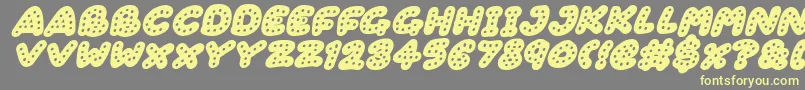 Gingerbread Italic Font – Yellow Fonts on Gray Background