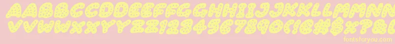 Gingerbread Italic Font – Yellow Fonts on Pink Background