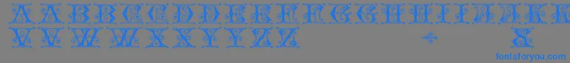 Gingerbread Font – Blue Fonts on Gray Background