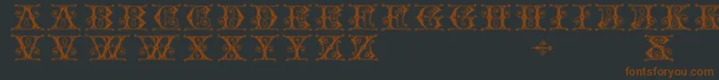 Gingerbread-fontti – ruskeat fontit mustalla taustalla