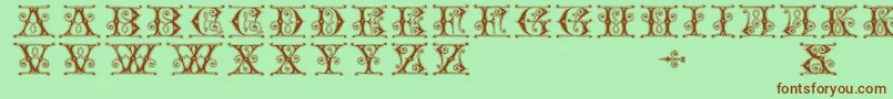 Czcionka Gingerbread – brązowe czcionki na zielonym tle
