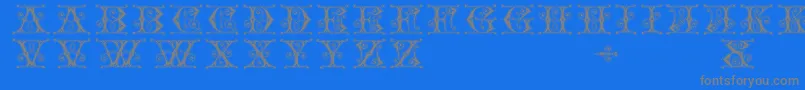 Gingerbread Font – Gray Fonts on Blue Background