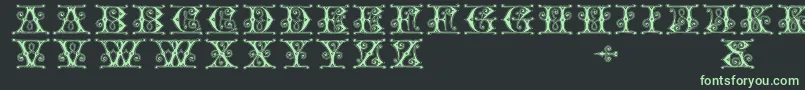 Gingerbread Font – Green Fonts on Black Background