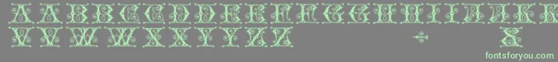 Gingerbread Font – Green Fonts on Gray Background