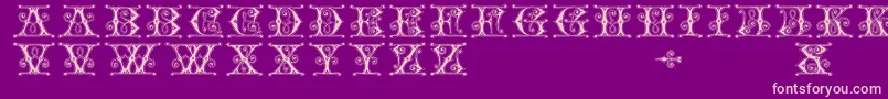 Gingerbread-fontti – vaaleanpunaiset fontit violetilla taustalla