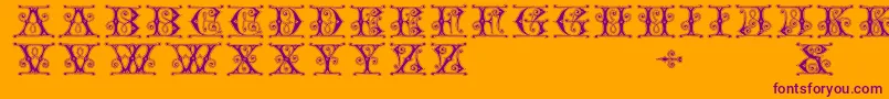 Gingerbread Font – Purple Fonts on Orange Background