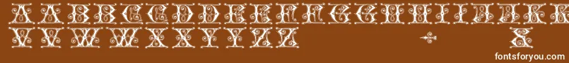 Gingerbread-Schriftart – Weiße Schriften auf braunem Hintergrund