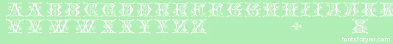 Gingerbread Font – White Fonts on Green Background