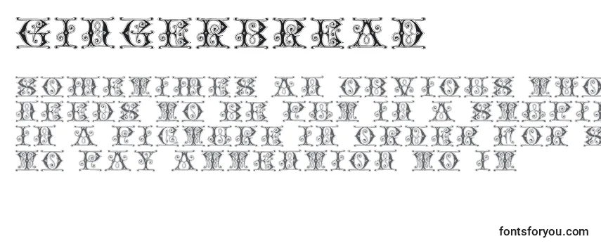 Überblick über die Schriftart Gingerbread (127965)