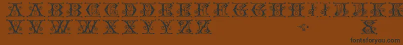 Gingerbread-Schriftart – Schwarze Schriften auf braunem Hintergrund