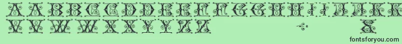 Gingerbread Font – Black Fonts on Green Background