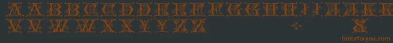 Шрифт Gingerbread – коричневые шрифты на чёрном фоне