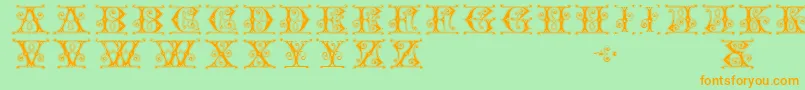 Gingerbread Font – Orange Fonts on Green Background