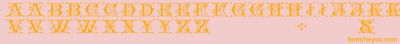 Gingerbread Font – Orange Fonts on Pink Background