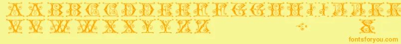 Gingerbread Font – Orange Fonts on Yellow Background