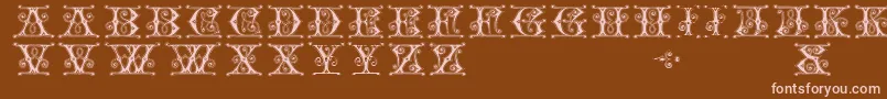 Gingerbread Font – Pink Fonts on Brown Background