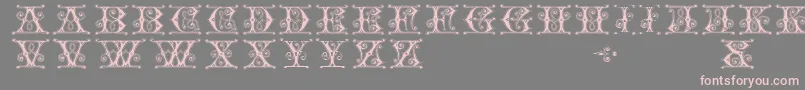 Gingerbread Font – Pink Fonts on Gray Background
