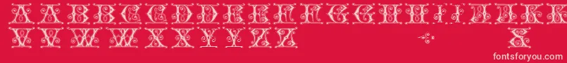 Gingerbread Font – Pink Fonts on Red Background
