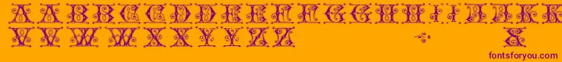 Gingerbread Font – Purple Fonts on Orange Background