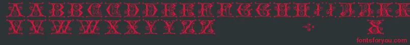 Gingerbread Font – Red Fonts on Black Background