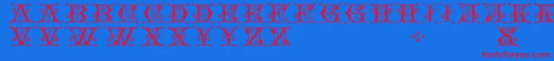 Gingerbread Font – Red Fonts on Blue Background