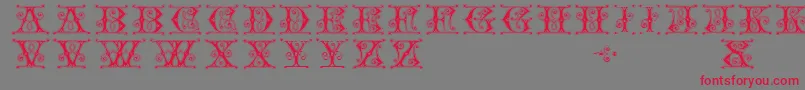Gingerbread Font – Red Fonts on Gray Background