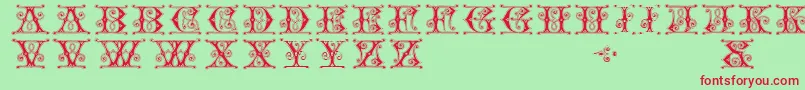 Gingerbread Font – Red Fonts on Green Background