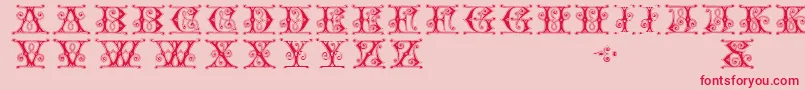 Gingerbread Font – Red Fonts on Pink Background