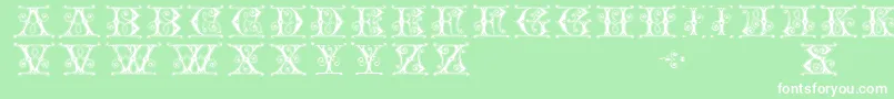 Gingerbread Font – White Fonts on Green Background