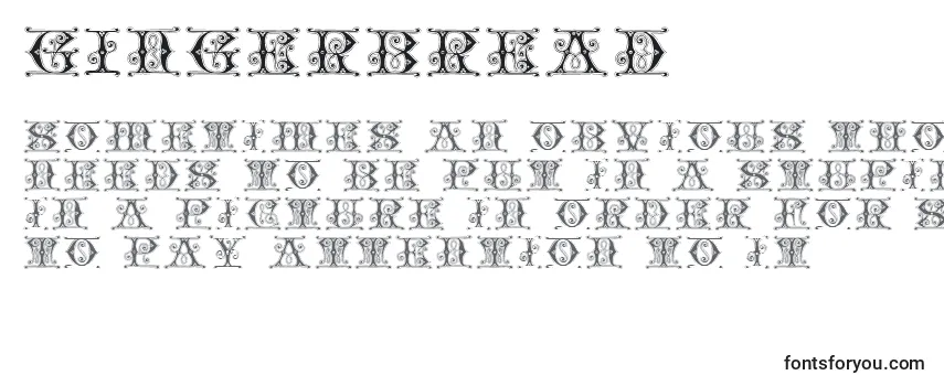 Überblick über die Schriftart Gingerbread (127966)