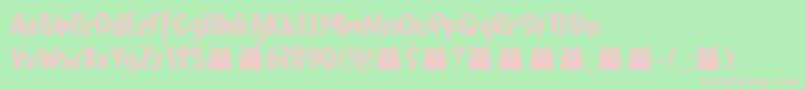 Gingerline DEMO Font – Pink Fonts on Green Background