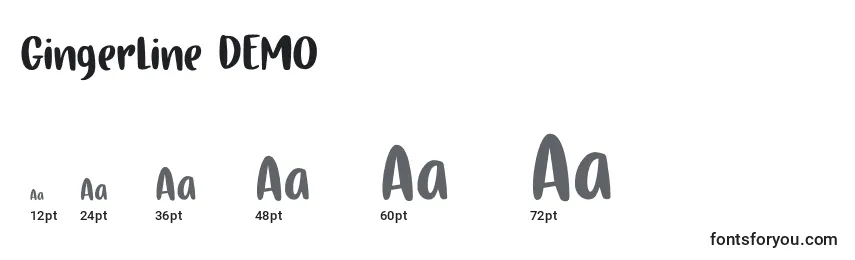 Gingerline DEMO Font Sizes
