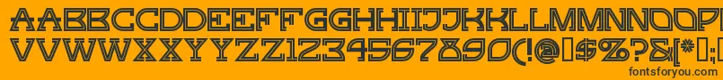 GINGP    Font – Black Fonts on Orange Background