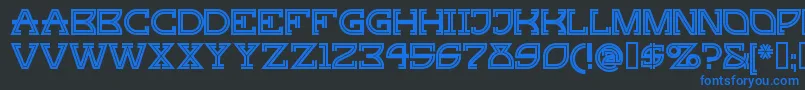 GINGP    Font – Blue Fonts on Black Background