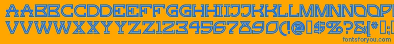 GINGP    Font – Blue Fonts on Orange Background