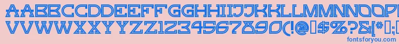 GINGP    Font – Blue Fonts on Pink Background