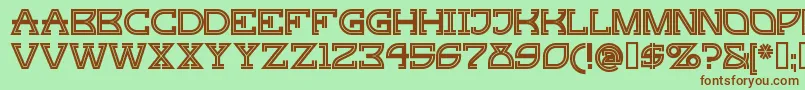 GINGP    Font – Brown Fonts on Green Background
