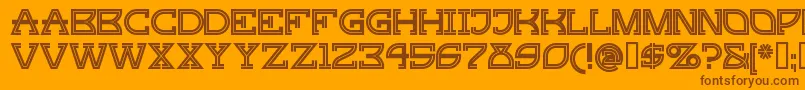 GINGP    Font – Brown Fonts on Orange Background