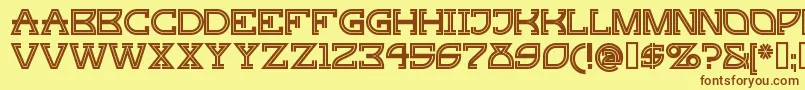 GINGP    Font – Brown Fonts on Yellow Background